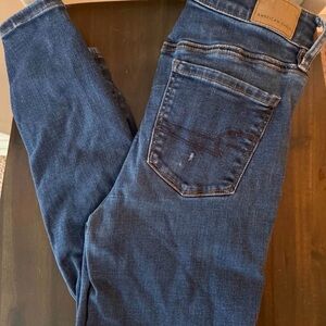 American Eagle Outfitters Women's Dark Blue Skinny Jeans